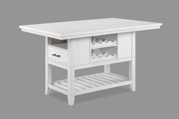 Wendy White Counter Height Table -  Crown Mark - Luna Furniture