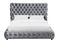 Flory Gray King Upholstered Platform Bed -  Crown Mark - Luna Furniture