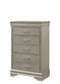 Amalia Silver Upholstered Panel Bedroom Set - Luna Furniture