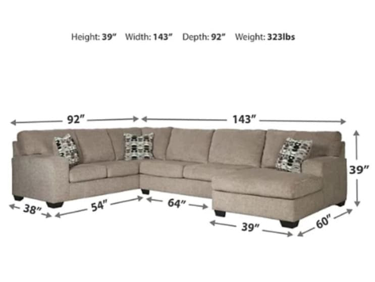 Ballinasloe Platinum RAF Sectional - SET | 8070217 | 8070234 | 8070266 | 8070208 - Vera Furniture
