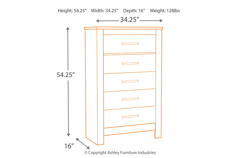 Bellaby Whitewash Chest of Drawers - B331-46 - Vera Furniture