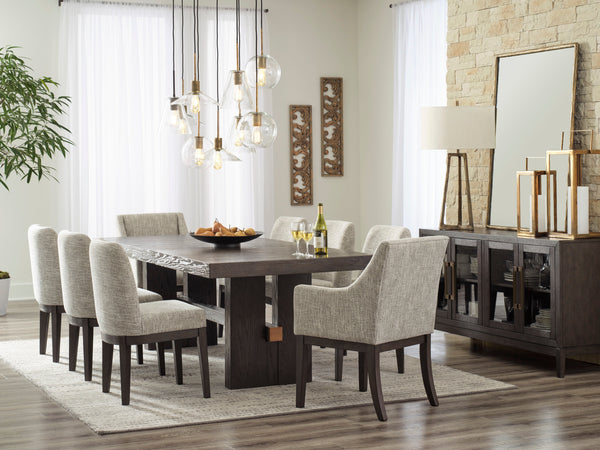 Burkhaus Dark Brown Extendable Dining Set - SET | D984-45 | D984-01(3) - Vera Furniture