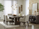 Burkhaus Dark Brown Extendable Dining Set - SET | D984-45 | D984-01(3) - Vera Furniture