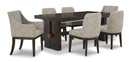 Burkhaus Dark Brown Extendable Dining Set - SET | D984-45 | D984-01(3) - Vera Furniture