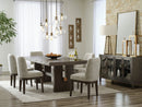 Burkhaus Dark Brown Extendable Dining Set - SET | D984-45 | D984-01(3) - Vera Furniture