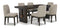 Burkhaus Dark Brown Extendable Dining Set - SET | D984-45 | D984-01(3) - Vera Furniture