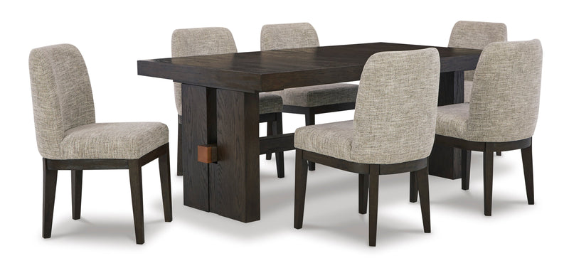 Burkhaus Dark Brown Extendable Dining Set - SET | D984-45 | D984-01(3) - Vera Furniture