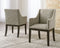 Burkhaus Dark Brown Extendable Upholstered Dining Set - SET | D984-45 | D984-01A(4) - Vera Furniture