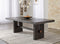 Burkhaus Dark Brown Extendable Upholstered Dining Set - SET | D984-45 | D984-01A(4) - Vera Furniture