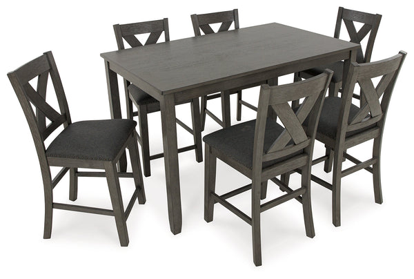 Caitbrook Gray 7-Piece Counter Height Set - D388-423 - Vera Furniture