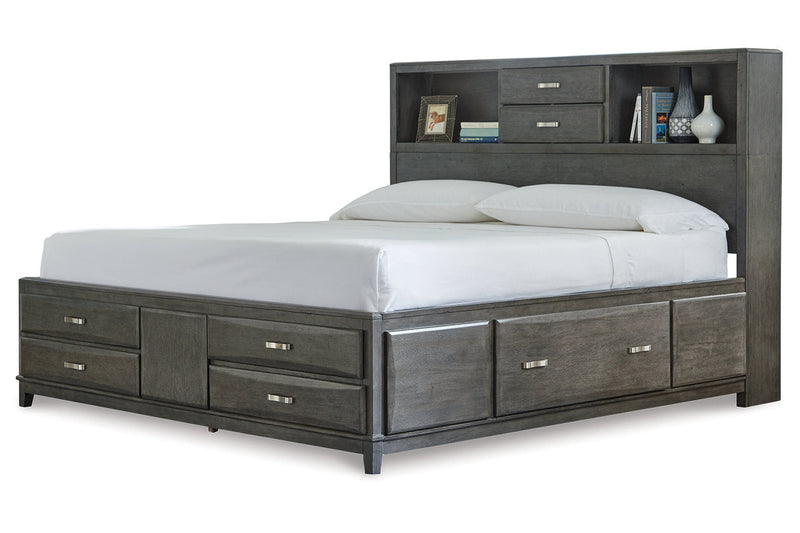 Caitbrook Gray Queen Storage Bed with 8 Drawers - SET | B476-64 | B476-65 | B476-98 - Vera Furniture