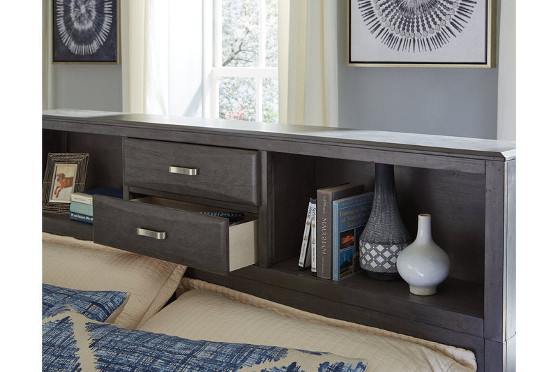 Caitbrook Gray Queen Storage Bed with 8 Drawers - SET | B476-64 | B476-65 | B476-98 - Vera Furniture