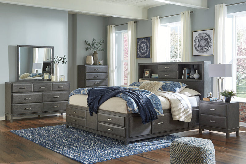 Caitbrook Gray Queen Storage Bed with 8 Drawers - SET | B476-64 | B476-65 | B476-98 - Vera Furniture