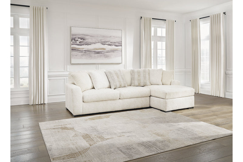 Chessington Ivory 2-Piece RAF Chaise Sectional - SET | 6190417 | 6190466 - Vera Furniture