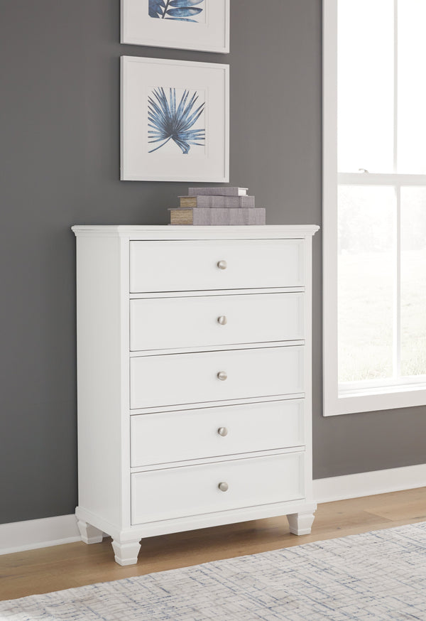 Fortman White Chest of Drawers - B680-46 - Vera Furniture