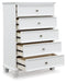 Fortman White Chest of Drawers - B680-46 - Vera Furniture