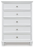 Fortman White Chest of Drawers - B680-46 - Vera Furniture