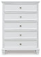 Fortman White Chest of Drawers - B680-46 - Vera Furniture