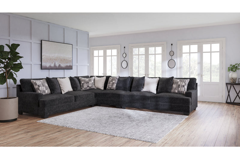 Lavernett Charcoal 4-Piece Sectional - SET | 5960366 | 5960367 | 5960377 | 5960346 - Vera Furniture