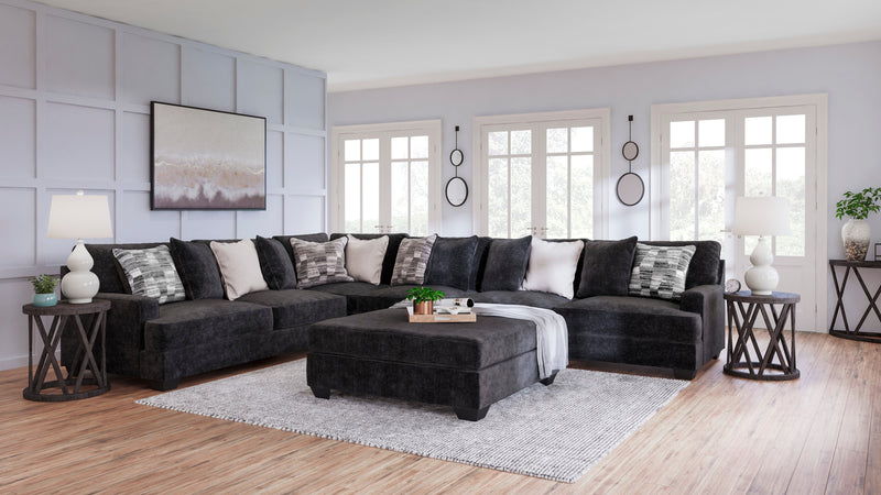 Lavernett Charcoal 4-Piece Sectional - SET | 5960366 | 5960367 | 5960377 | 5960346 - Vera Furniture
