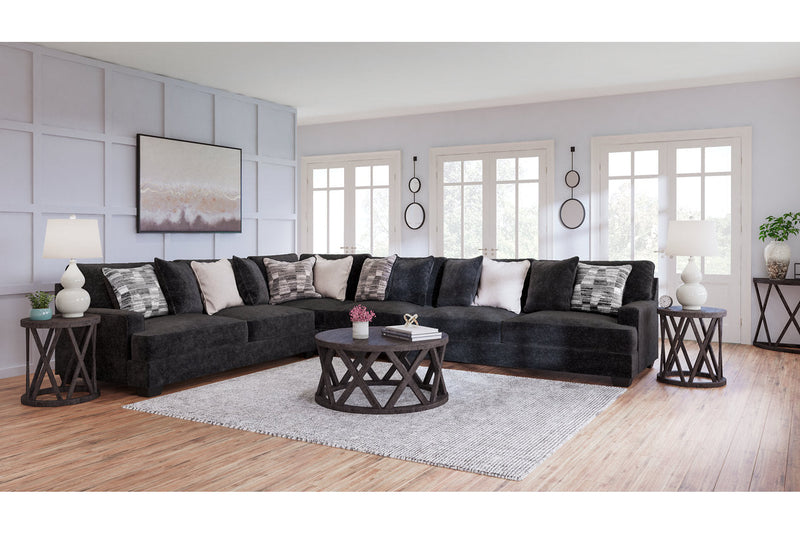 Lavernett Charcoal 4-Piece Sectional - SET | 5960366 | 5960367 | 5960377 | 5960346 - Vera Furniture