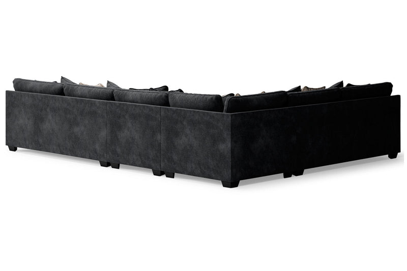 Lavernett Charcoal 4-Piece Sectional - SET | 5960366 | 5960367 | 5960377 | 5960346 - Vera Furniture