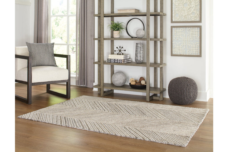 Leaford Taupe/Brown/Gray Medium Rug - R405132 - Vera Furniture