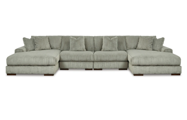 Lindyn Fog Double Chaise Sectional - SET | 2110517 | 2110546 | 2110546 | 2110516 - Vera Furniture