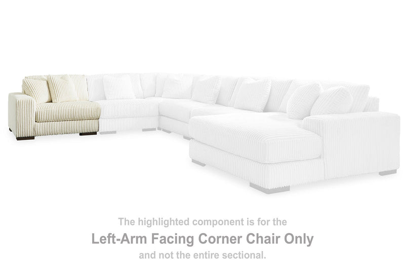 Lindyn Ivory Left-Arm Facing Corner Chair - 2110464 - Vera Furniture