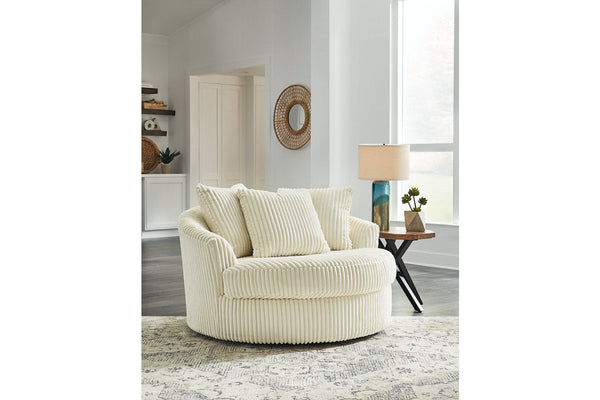 Lindyn Ivory Oversized Swivel Accent Chair - 2110421 - Vera Furniture