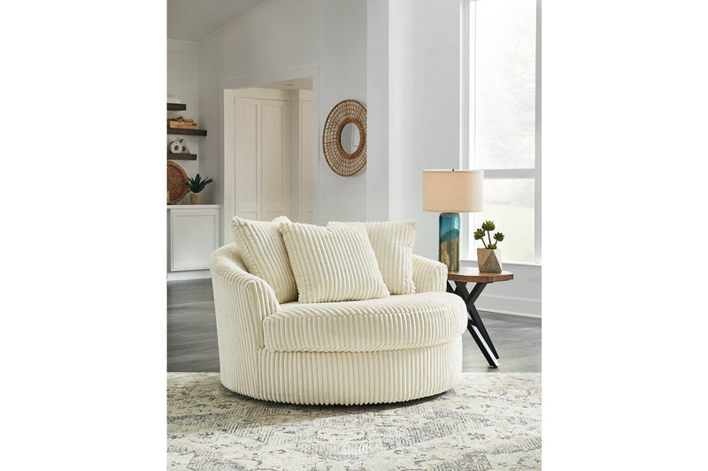 Lindyn Ivory Oversized Swivel Accent Chair - 2110421 - Vera Furniture