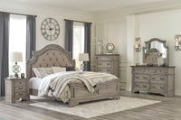 Lodenbay Antique Gray Upholstered Panel Bedroom Set - SET | B751-56 | B751-58 | B751-97 | B751-31 | B751-36 - Vera Furniture