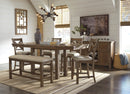 Moriville Grayish Brown Counter Height Set - SET | D631-32 | D631-124(2) - Vera Furniture