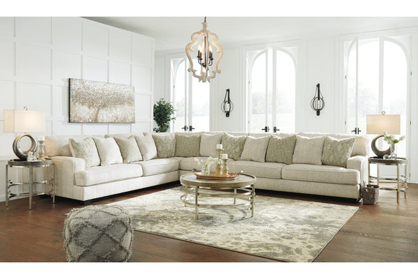 Rawcliffe Parchment 4-Piece Sectional - SET | 1960466 | 1960467 | 1960477 | 1960446 - Vera Furniture