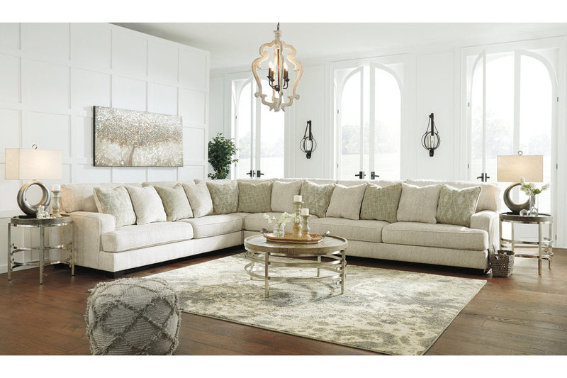 Rawcliffe Parchment 4-Piece Sectional - SET | 1960466 | 1960467 | 1960477 | 1960446 - Vera Furniture