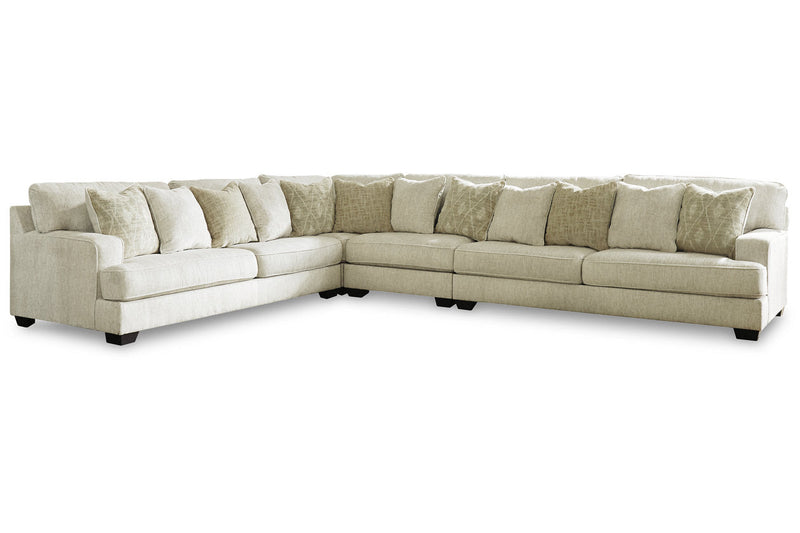 Rawcliffe Parchment 4-Piece Sectional - SET | 1960466 | 1960467 | 1960477 | 1960446 - Vera Furniture