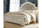 Realyn Chipped White King Upholstered Panel Bed - SET | B743-56 | B743-58 | B743-97 - Vera Furniture