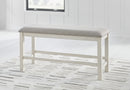 Robbinsdale Antique White 49" Counter Height Dining Bench - D642-09