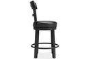 Valebeck Black Counter Height Barstool - D546-624 - Vera Furniture