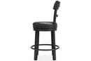 Valebeck Black Counter Height Barstool - D546-624 - Vera Furniture