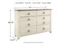 Willowton Two-tone Dresser - B267-31 - Vera Furniture