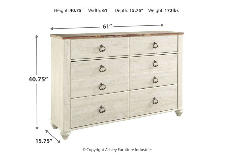 Willowton Two-tone Dresser - B267-31 - Vera Furniture