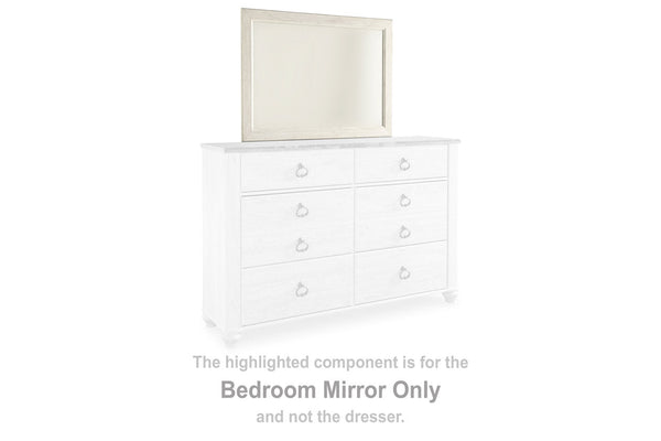 Willowton Whitewash Bedroom Mirror (Mirror Only) - B267-36 - Vera Furniture