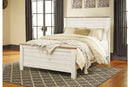 Willowton Whitewash Queen Panel Bed - SET | B267-54 | B267-57 | B267-98 - Vera Furniture