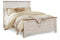 Willowton Whitewash Queen Panel Bed - SET | B267-54 | B267-57 | B267-98 - Vera Furniture